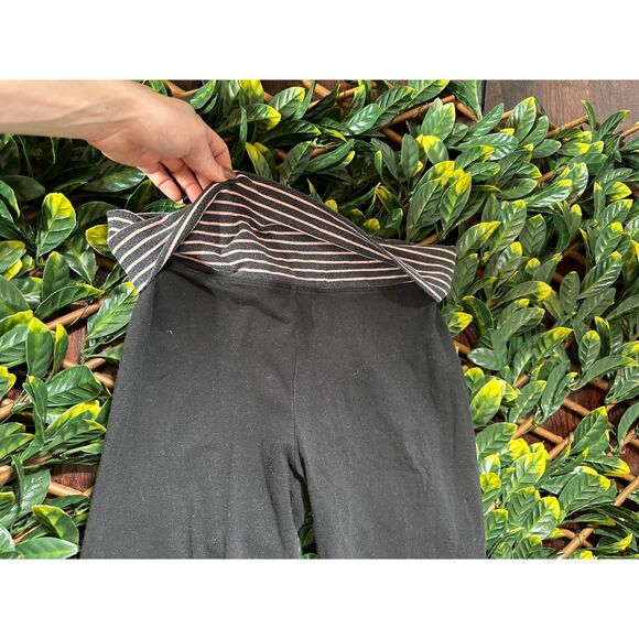 y2k Victoria's Secret Fold Over Top Black Leggings Size Small - Picture 5 of 9